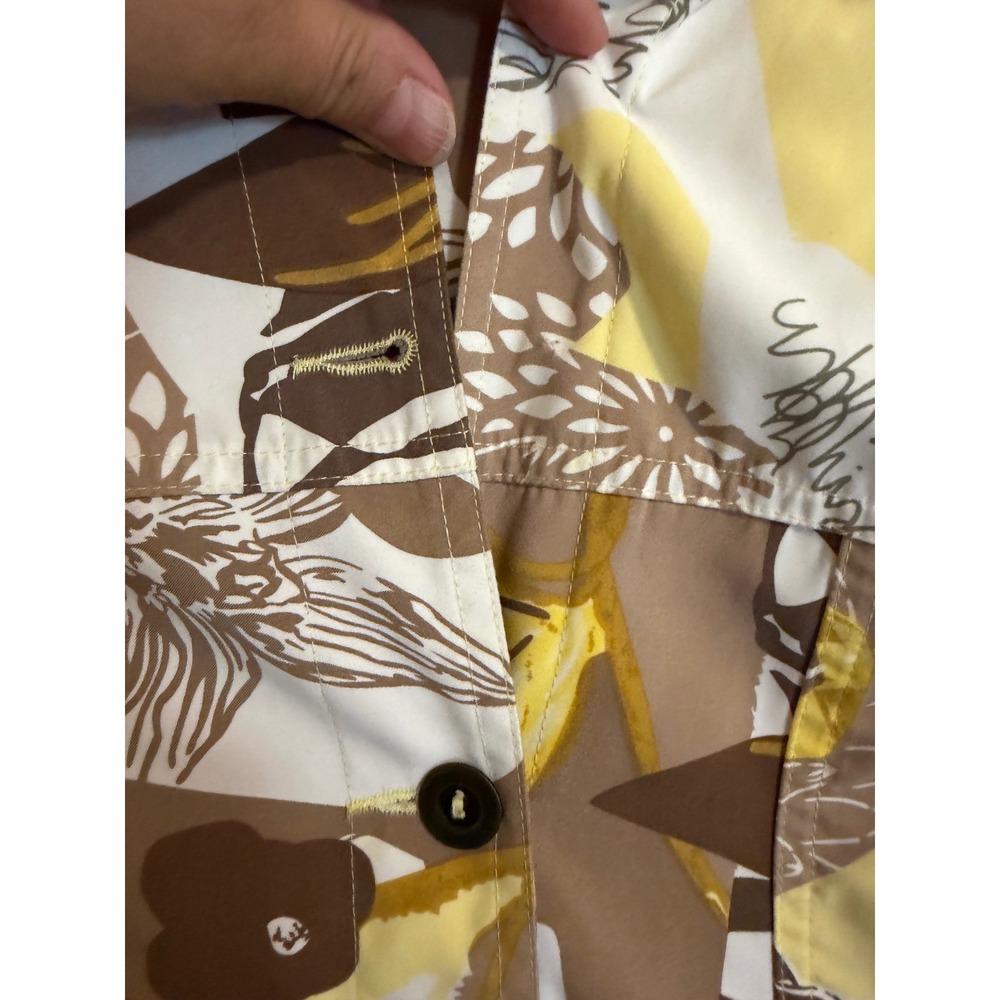 Allison Daley Womens Size 14 Abstract Botanical Button Front Jacket Boho - Picture 8 of 10